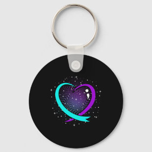 Cute Suicide Awareness Heart Happy Support Grafisc Sleutelhanger