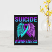 Cute Suicide Awareness Wings Happy Support Graphic Kaart (Gele Bloem)