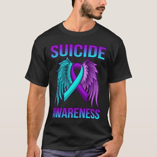 Cute Suicide Awareness Wings Happy Support Graphic T-shirt (Voorkant)