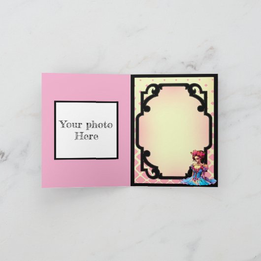 Cute Suiker Schedel Bedankkaart (Binnen)