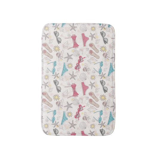 Cute Summer Abstract Pattern Badmat (Voorkant Verticaal)