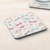 Cute Summer Abstract Pattern Bier Onderzetter (Linkerzijde)