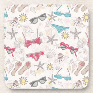 Cute Summer Abstract Pattern Bier Onderzetter