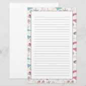 Cute Summer Abstract Pattern Briefpapier (Voorkant / Achterkant)