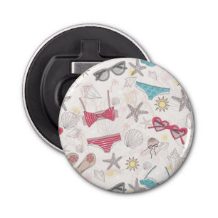 Cute Summer Abstract Pattern Button Flesopener