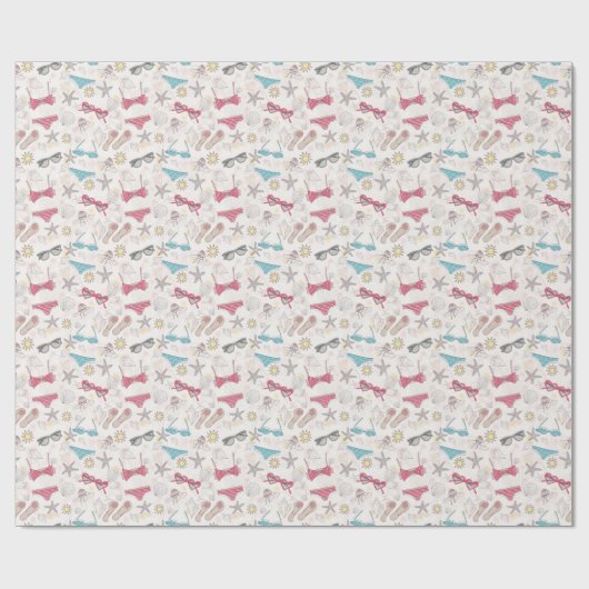 Cute Summer Abstract Pattern Cadeaupapier (Vlak)