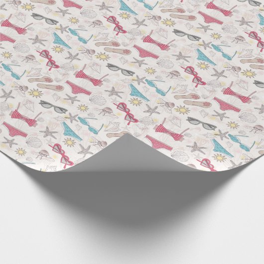 Cute Summer Abstract Pattern Cadeaupapier (Hoek)