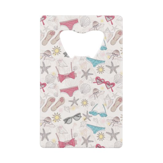 Cute Summer Abstract Pattern Creditkaart Flessenopener (Voorkant)