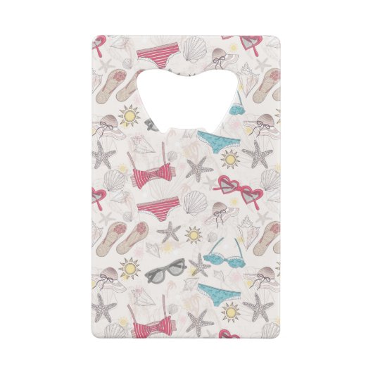 Cute Summer Abstract Pattern Creditkaart Flessenopener (Achterkant)