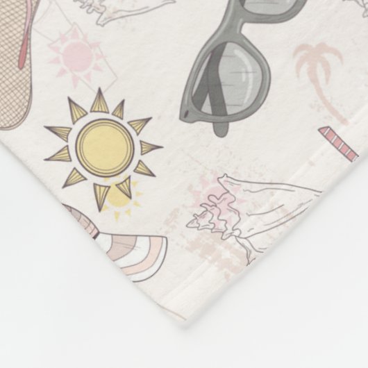 Cute Summer Abstract Pattern Fleece Deken (Hoek)