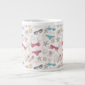 Cute Summer Abstract Pattern Grote Koffiekop (Voorkant)