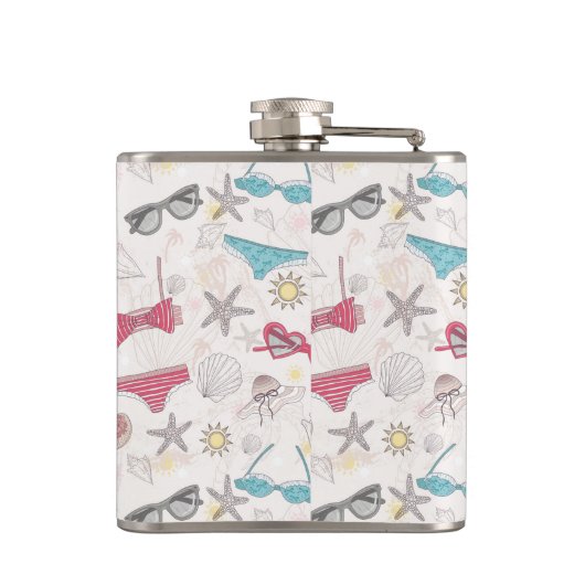 Cute Summer Abstract Pattern Heupfles (Achterkant)