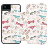 Cute Summer Abstract Pattern Incipio iPhone Portemonnee Hoesje (Agenda Open)