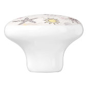 Cute Summer Abstract Pattern Keramische Knop (Zijkant)