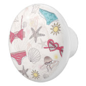 Cute Summer Abstract Pattern Keramische Knop (Rechts)