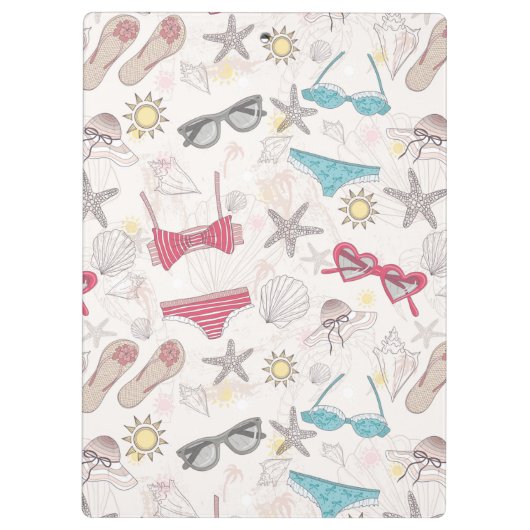 Cute Summer Abstract Pattern Klembord (Achterkant)