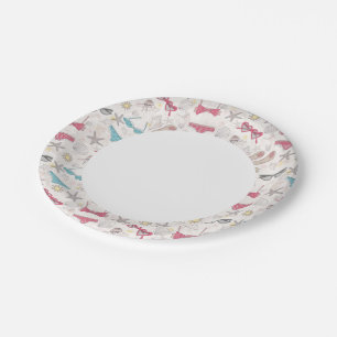 Cute Summer Abstract Pattern Papieren Bordje