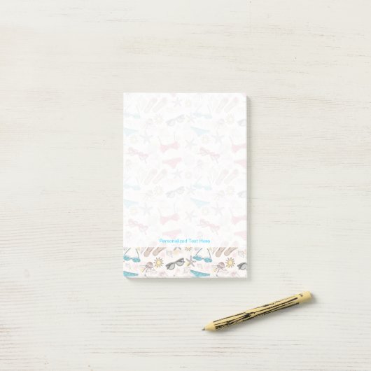 Cute Summer Abstract Pattern Post-it® Notes (Op bureau)