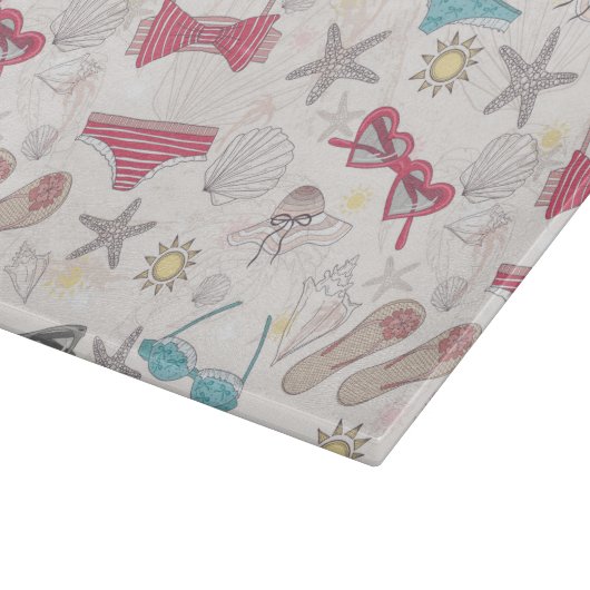 Cute Summer Abstract Pattern Snijplank (Hoek)