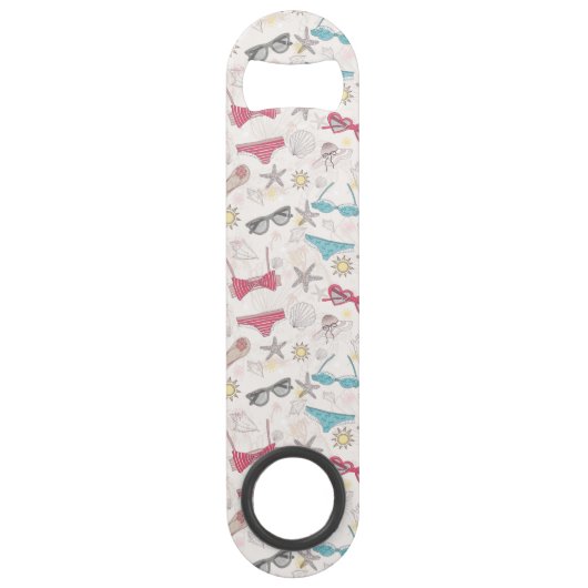 Cute Summer Abstract Pattern Speed Flessenopener (Achterkant)