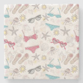 Cute Summer Abstract Pattern Stenen Onderzetter (Voorkant)
