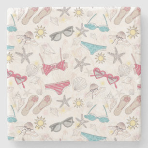 Cute Summer Abstract Pattern Stenen Onderzetter