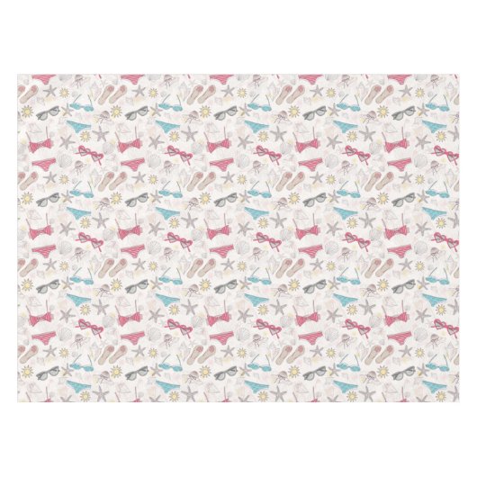 Cute Summer Abstract Pattern Tafelkleed (Voorkant (Horizontaal))