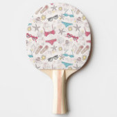 Cute Summer Abstract Pattern Tafeltennisbatje (Voorkant)