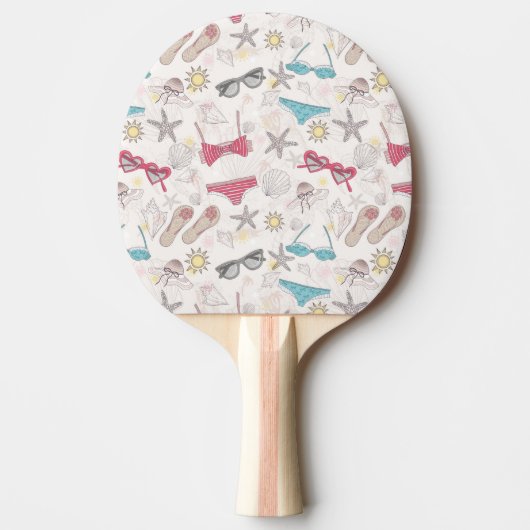 Cute Summer Abstract Pattern Tafeltennisbatje (Voorkant)