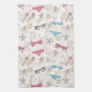 Cute Summer Abstract Pattern Theedoek