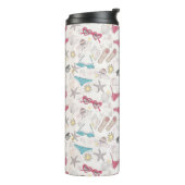 Cute Summer Abstract Pattern Thermosbeker (Gedraaid links)