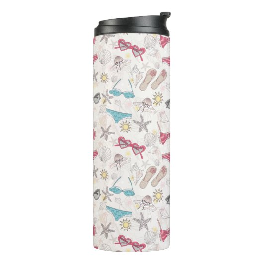 Cute Summer Abstract Pattern Thermosbeker (Gedraaid links)