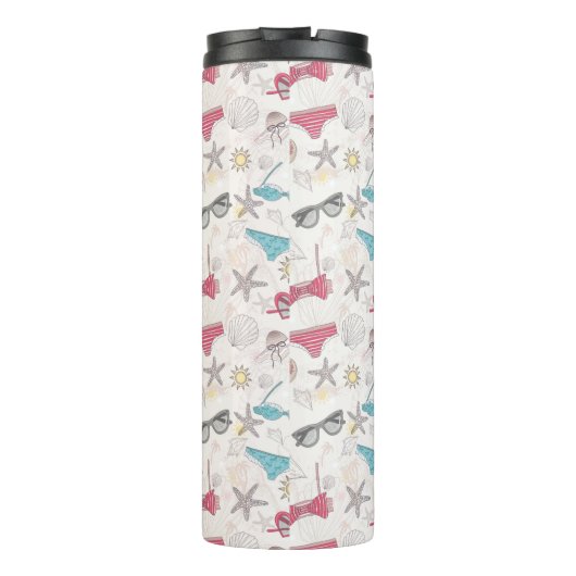 Cute Summer Abstract Pattern Thermosbeker (Achterkant)