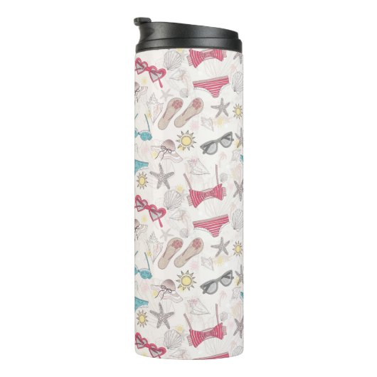 Cute Summer Abstract Pattern Thermosbeker (Geroteerd rechts)