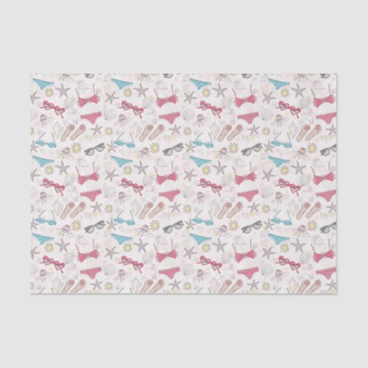 Cute Summer Abstract Pattern Tissuepapier (Voorkant)