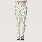 Cute Summer Beach Holiday Doodles Leggings (Voorkant)