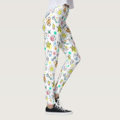 Cute Summer Beach Holiday Doodles Leggings (Rechts)