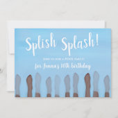 Cute Summer Beach Lake Ocean Girly Party Kaart (Voorkant)