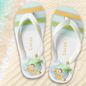 Cute Summer Beach Name Boy Kinder Teenslippers