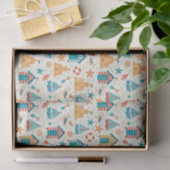 Cute Summer Beach Ocean Pattern Tissue Paper Tissuepapier (Geschenk)