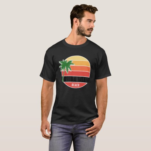 Cute Summer Beach Vacation Tees  Florida Miami Bea (Voorkant volledig)