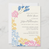 Cute Summer Blue en Yellow Flowers Vrijgezellenfee Kaart (Voorkant)