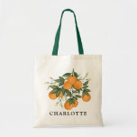 Cute Summer Botanical Citrus Sinaasappels Weddensc Tote Bag<br><div class="desc">Citrus-canvas tas met prachtige,  met de hand geverfde sinaasappels en verse groen</div>