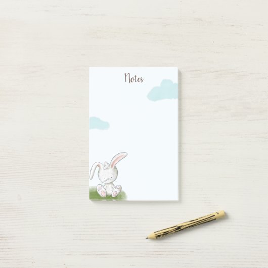 Cute Summer Bunny Rabbit elke dag Post-it® Notes (Op bureau)