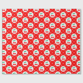 Cute Summer Cherries op Bright Red Cadeaupapier (Vlak)