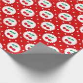 Cute  Summer Cherries op Bright Red Cadeaupapier (Hoek)
