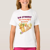  Cute Summer Chick T‑Shirt – “Ice Cream? Nah, I’m  T-shirt (Voorkant)