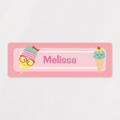 Cute Summer Cool Ice Cream Name Labels (Design 1)