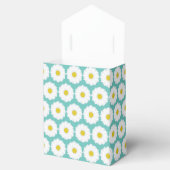 Cute Summer Daisies Pattern on Blue Bedankdoosjes (Geopend)