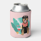 Cute Summer Dog met zonnebril Blikjeskoeler (Blikje Voorkant)